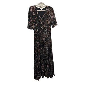 Chelsea 28 Tiered Floral Chiffon Dress Women Medium